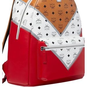 Authentic MCM Backpack in Scarlet Red Color